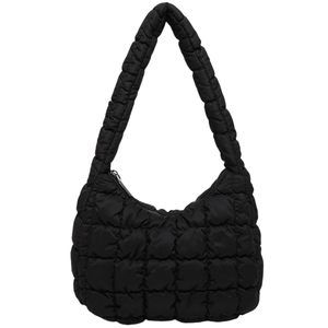 Puffer Quilted Shoulder Bag Handbag Puffy Hobo Nylon Padded Tote ^_^